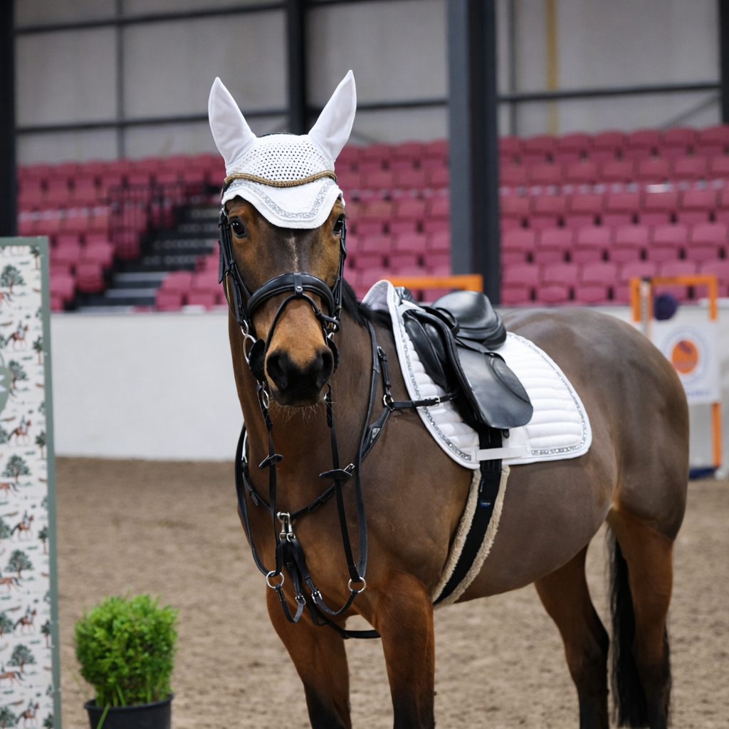 Sandstorm Equestrian - Saddle Pad - White Sparkle