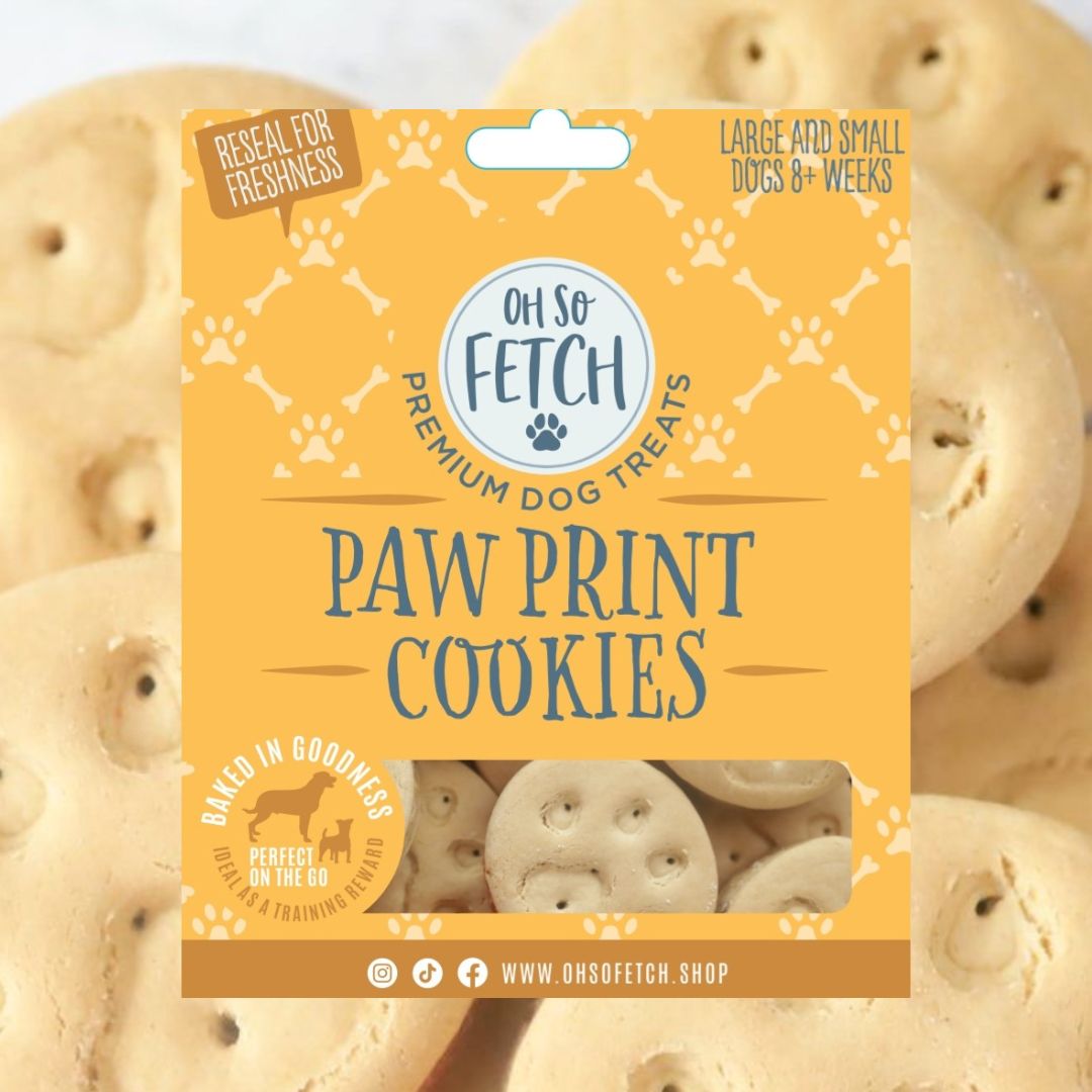 Oh So Fetch Treats - Paw Print Biscuits 110g