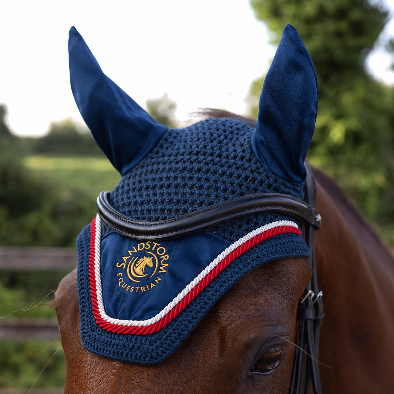 Sandstorm Equestrian - Velvet Ear Veil - Team GB