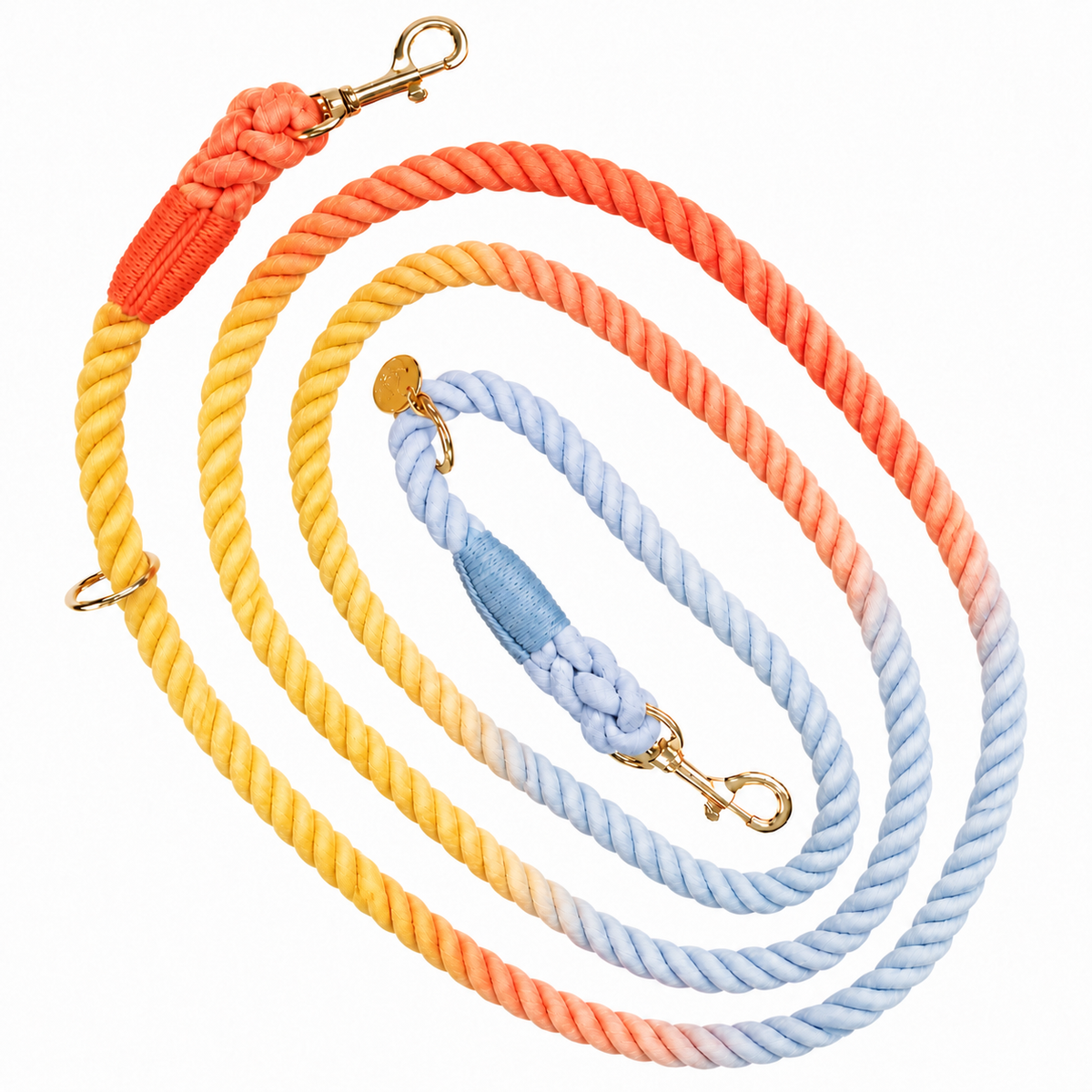Oh So Fetch - Rope Hands Free Lead - Classic Rainbow