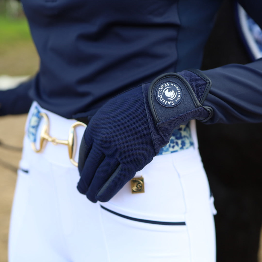 Sandstorm Equestrian Riding Gloves - Black