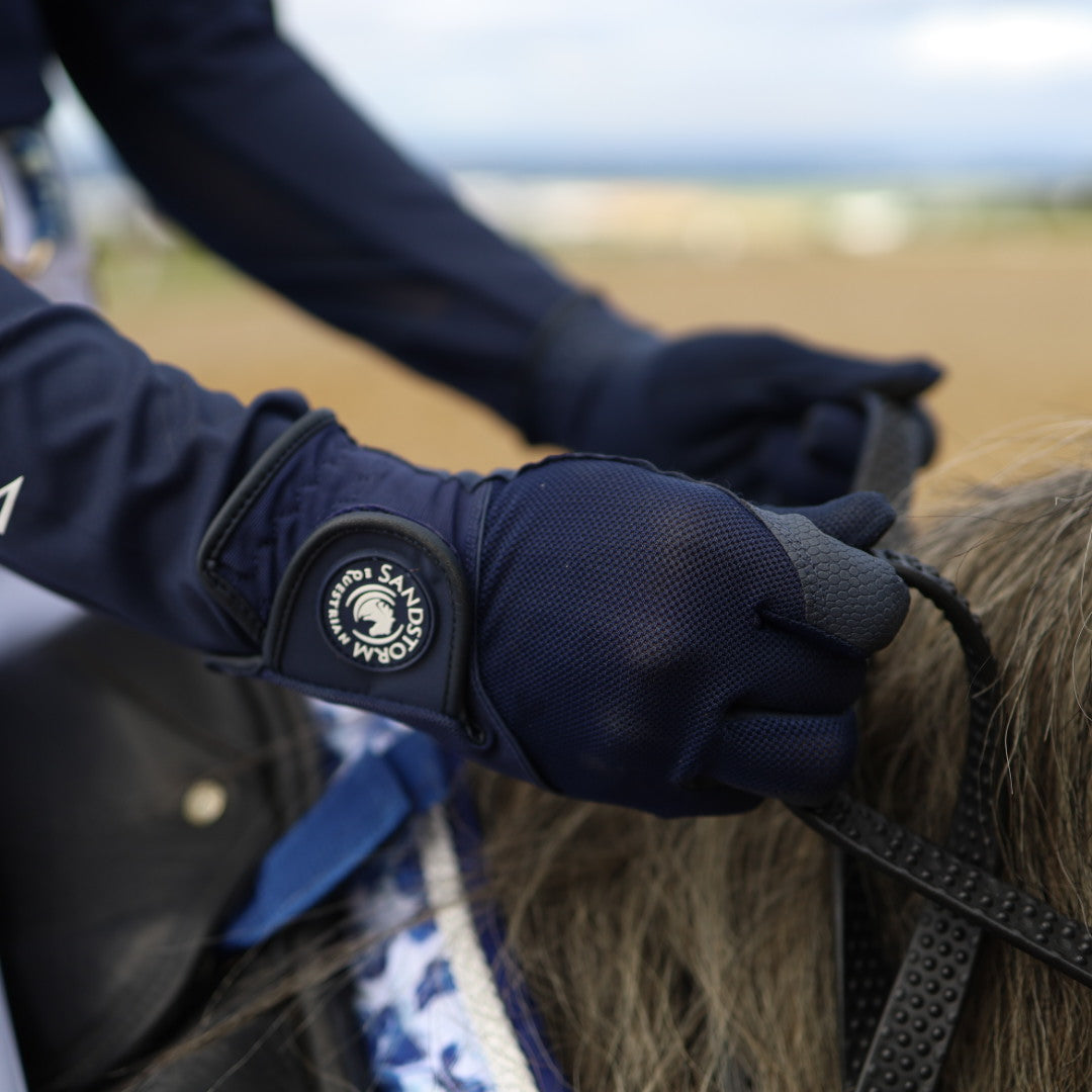 Sandstorm Equestrian Riding Gloves - Black