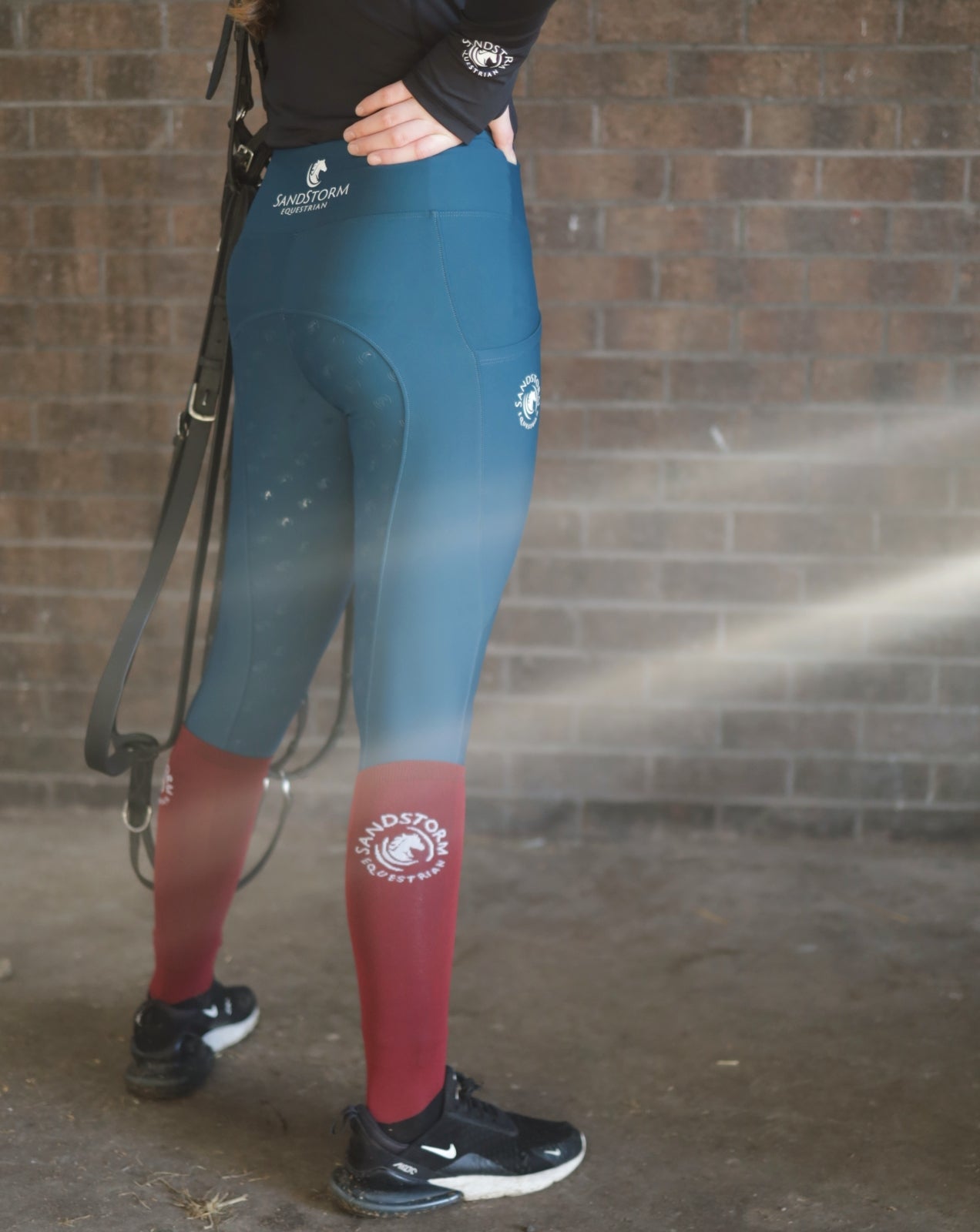 Sandstorm Equestrian Show Socks - Burgundy