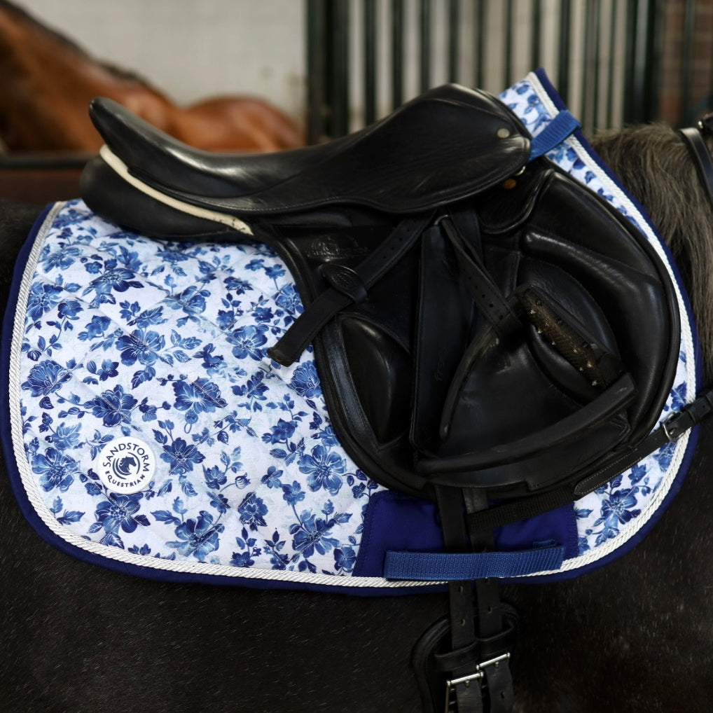 Sandstorm Equestrian - Saddle Pad - Vintage Rose Print