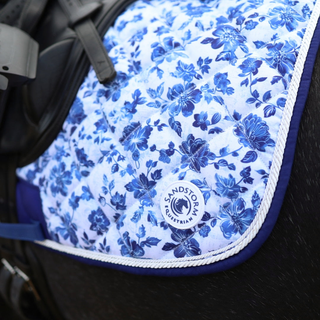 Sandstorm Equestrian - Saddle Pad - Vintage Rose Print