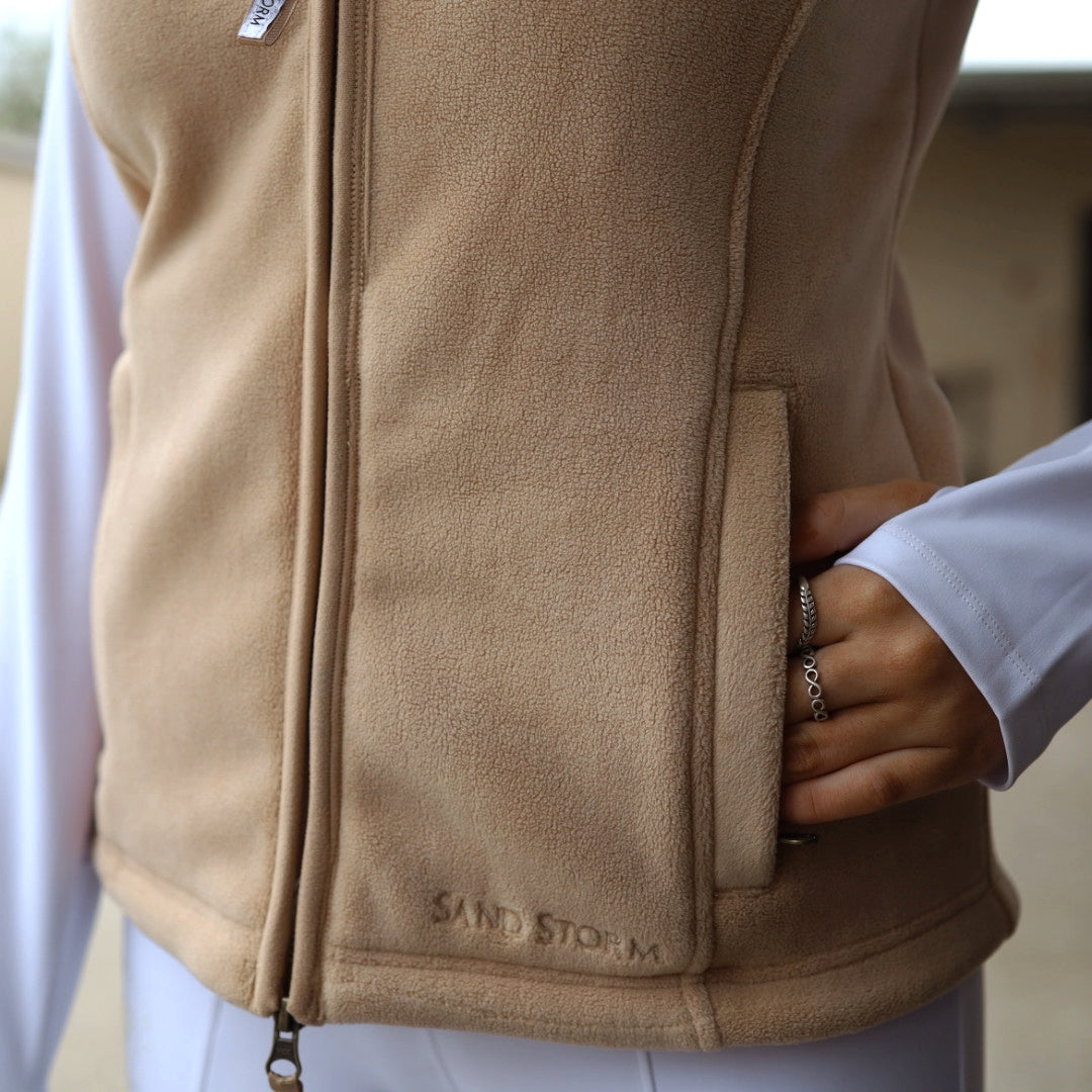 Sandstorm Equestrian Country Fleece Gilet - Beige