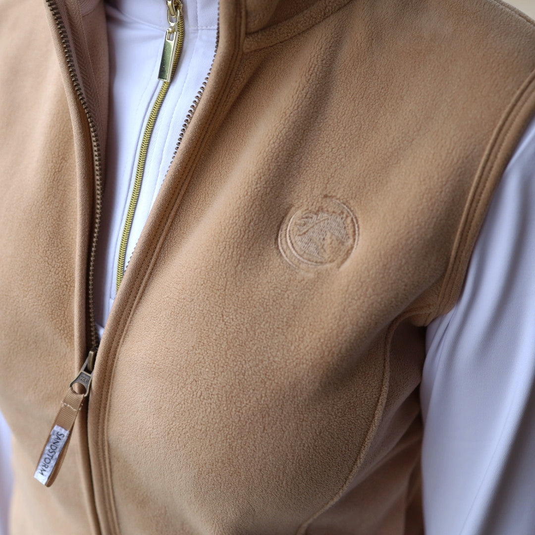 Sandstorm Equestrian Country Fleece Gilet - Beige