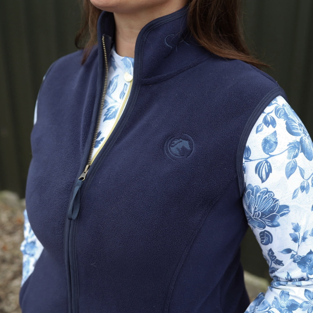 Sandstorm Equestrian Country Fleece Gilet - Navy