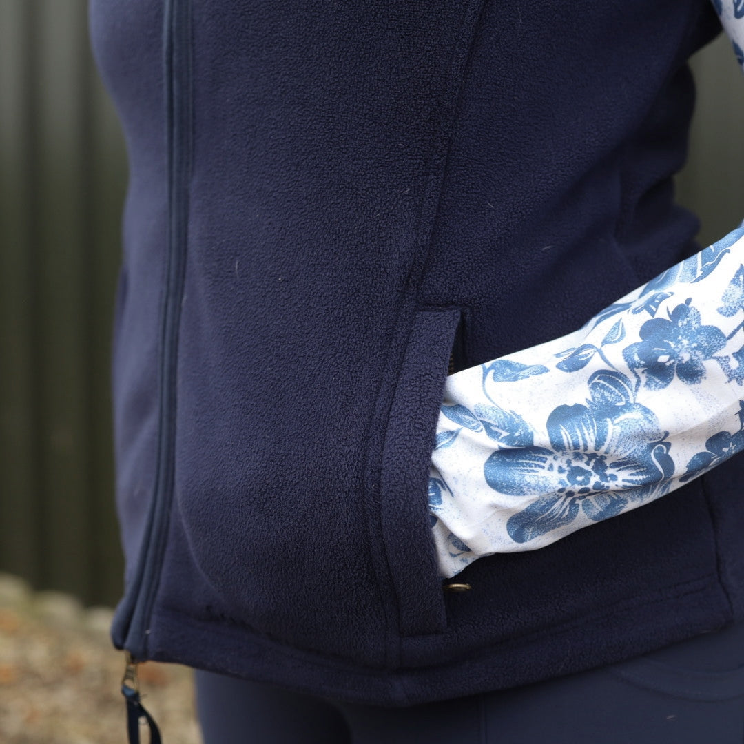 Sandstorm Equestrian Country Fleece Gilet - Navy
