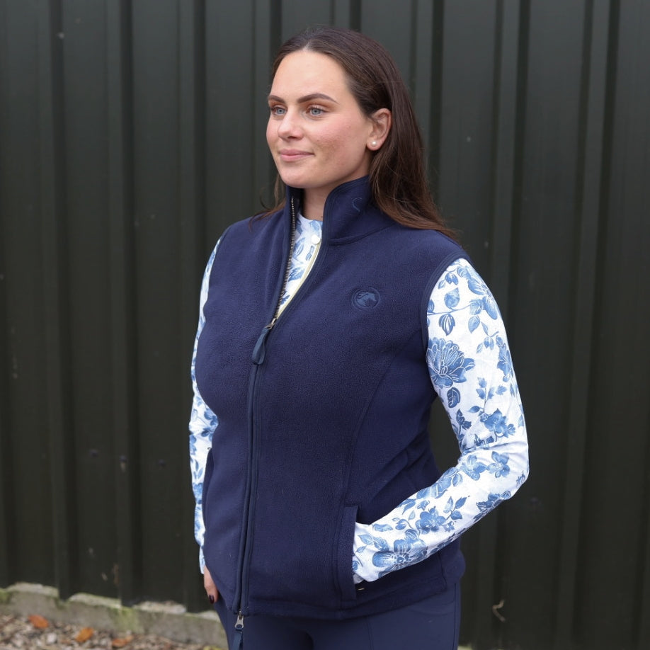 Sandstorm Equestrian Country Fleece Gilet - Navy