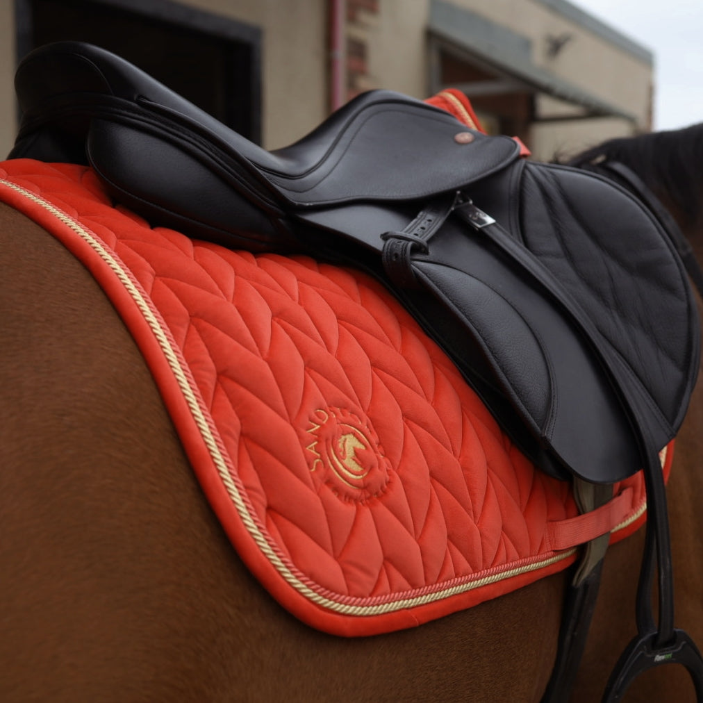 Sandstorm Equestrian - Velvet Saddle Pad - Pumpkin Spice - *Limited edition*