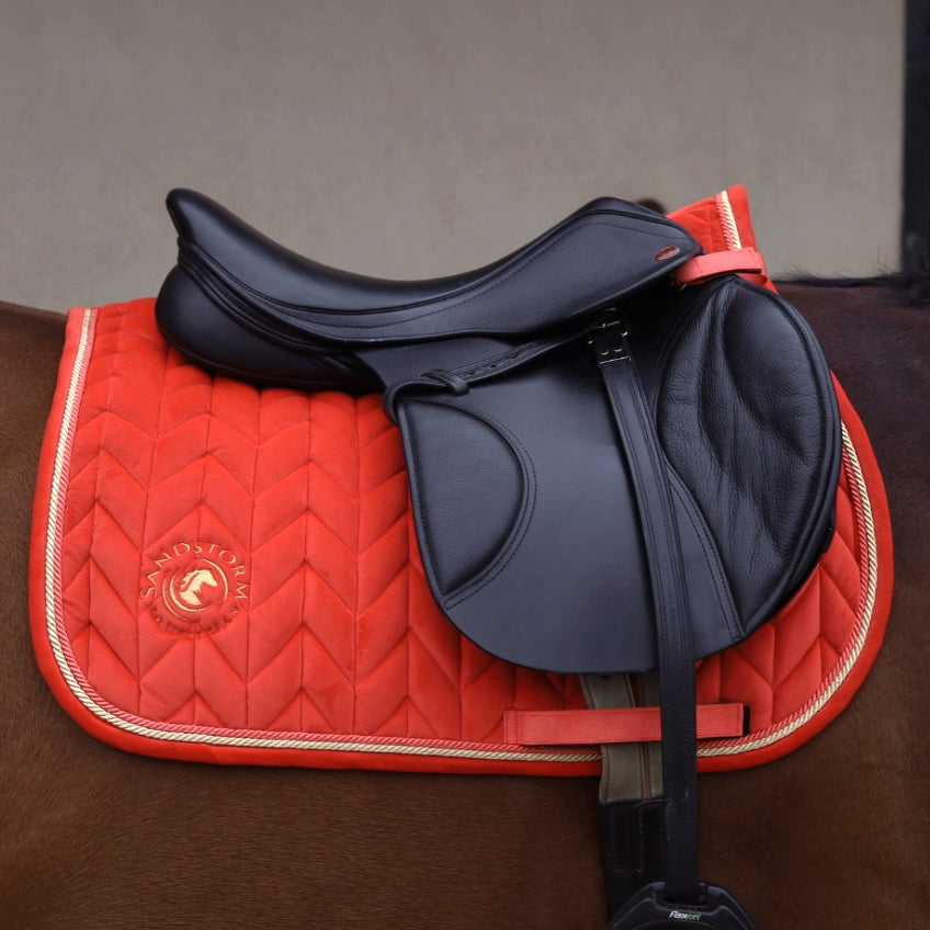 Sandstorm Equestrian - Velvet Saddle Pad - Pumpkin Spice - *Limited edition*