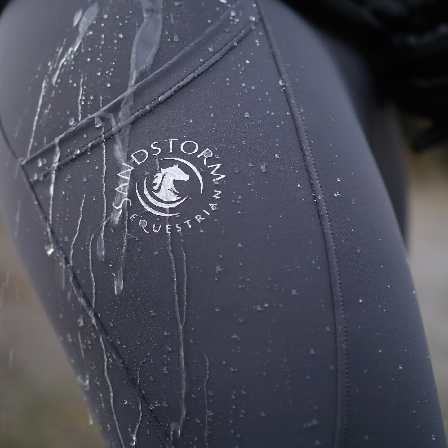 Sandstorm Equestrian - Micro Thermal Riding Leggings - Steel Grey