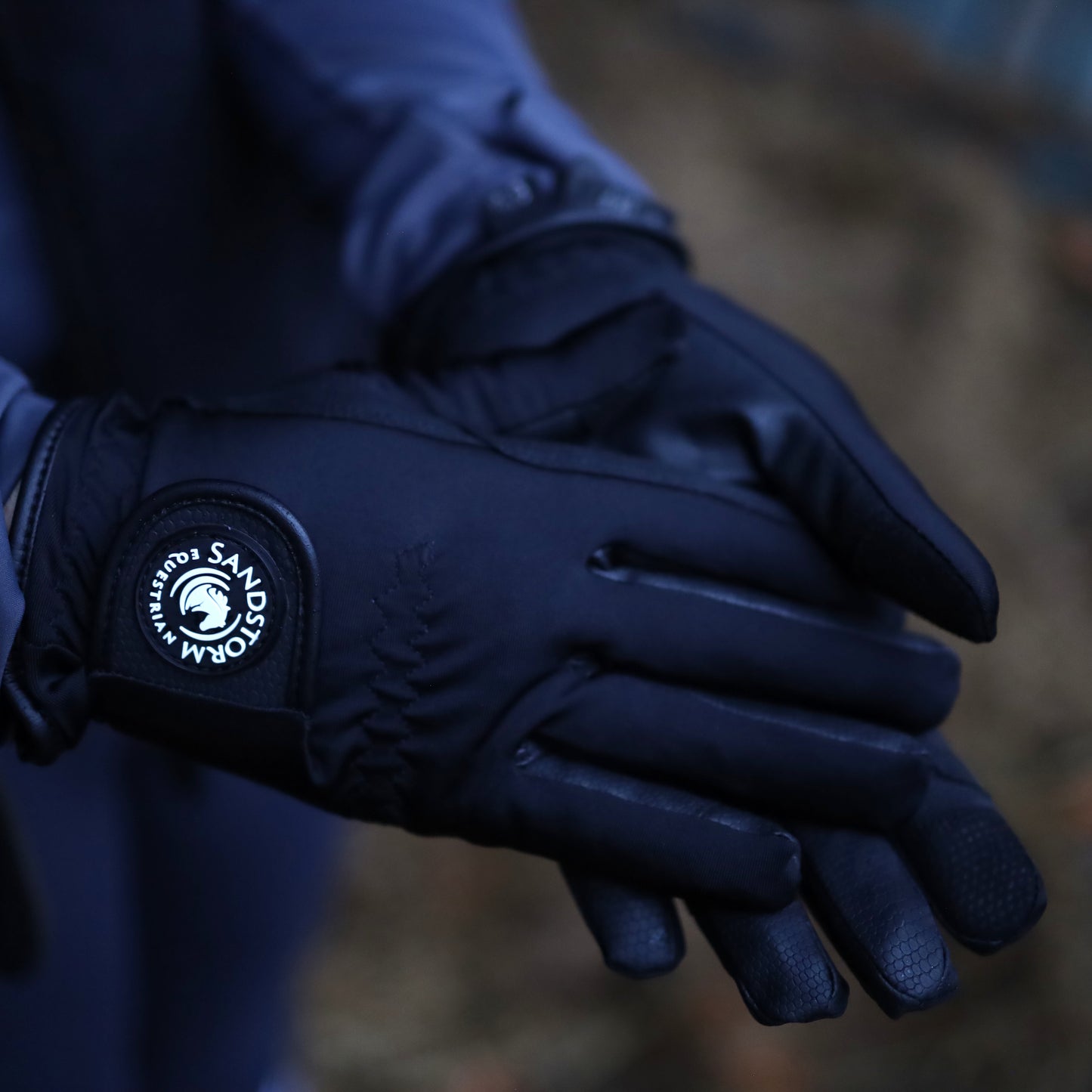 Sandstorm Equestrian Riding Gloves - Waterproof & Thermal - Black