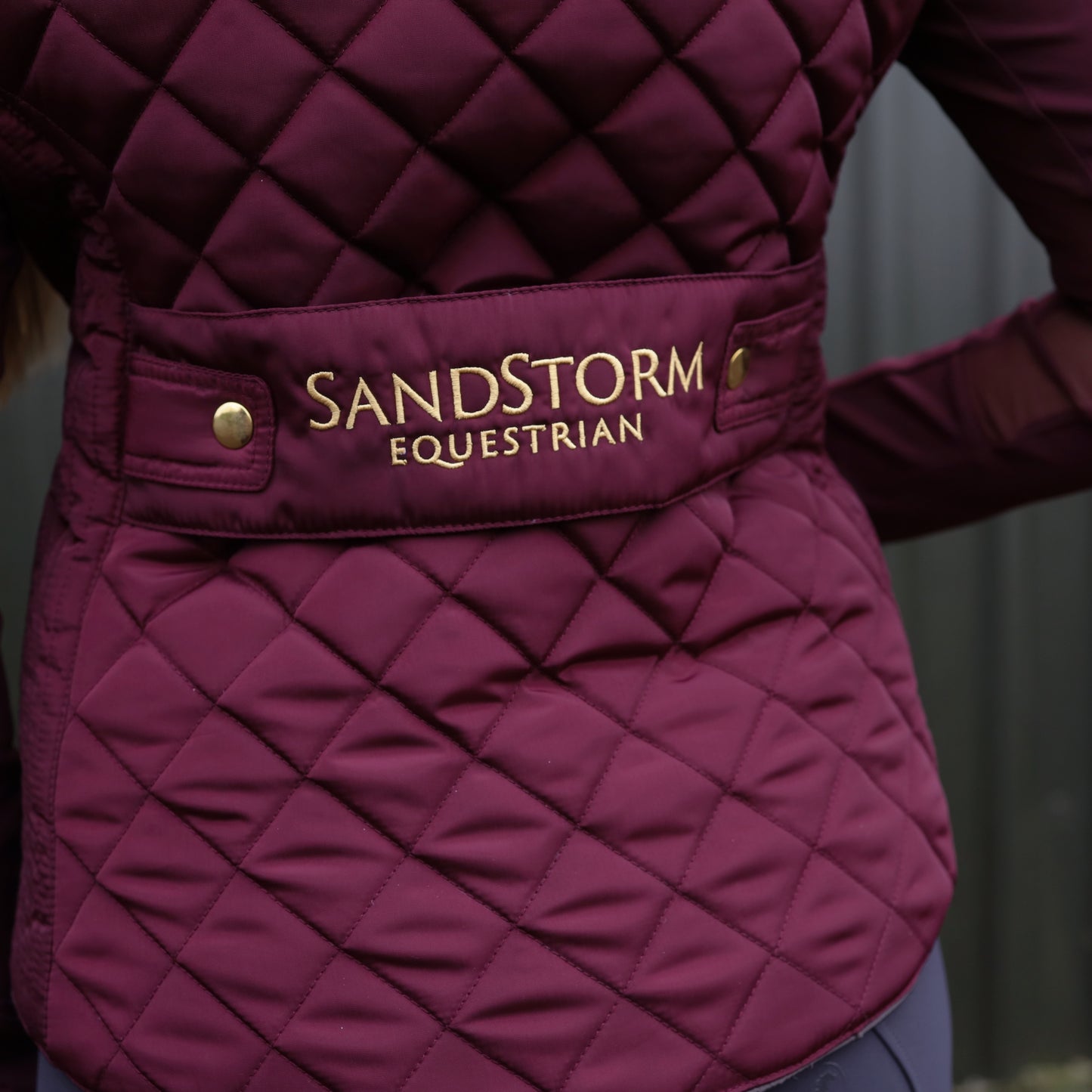 Sandstorm Equestrian Tailored Quilted Gilet - Burgundy