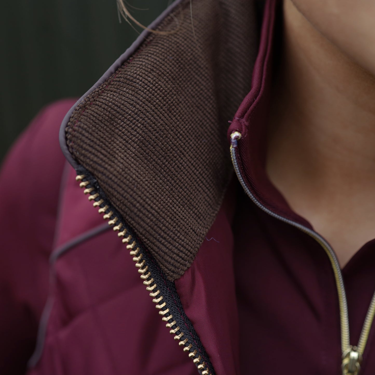 Sandstorm Equestrian Tailored Quilted Gilet - Burgundy