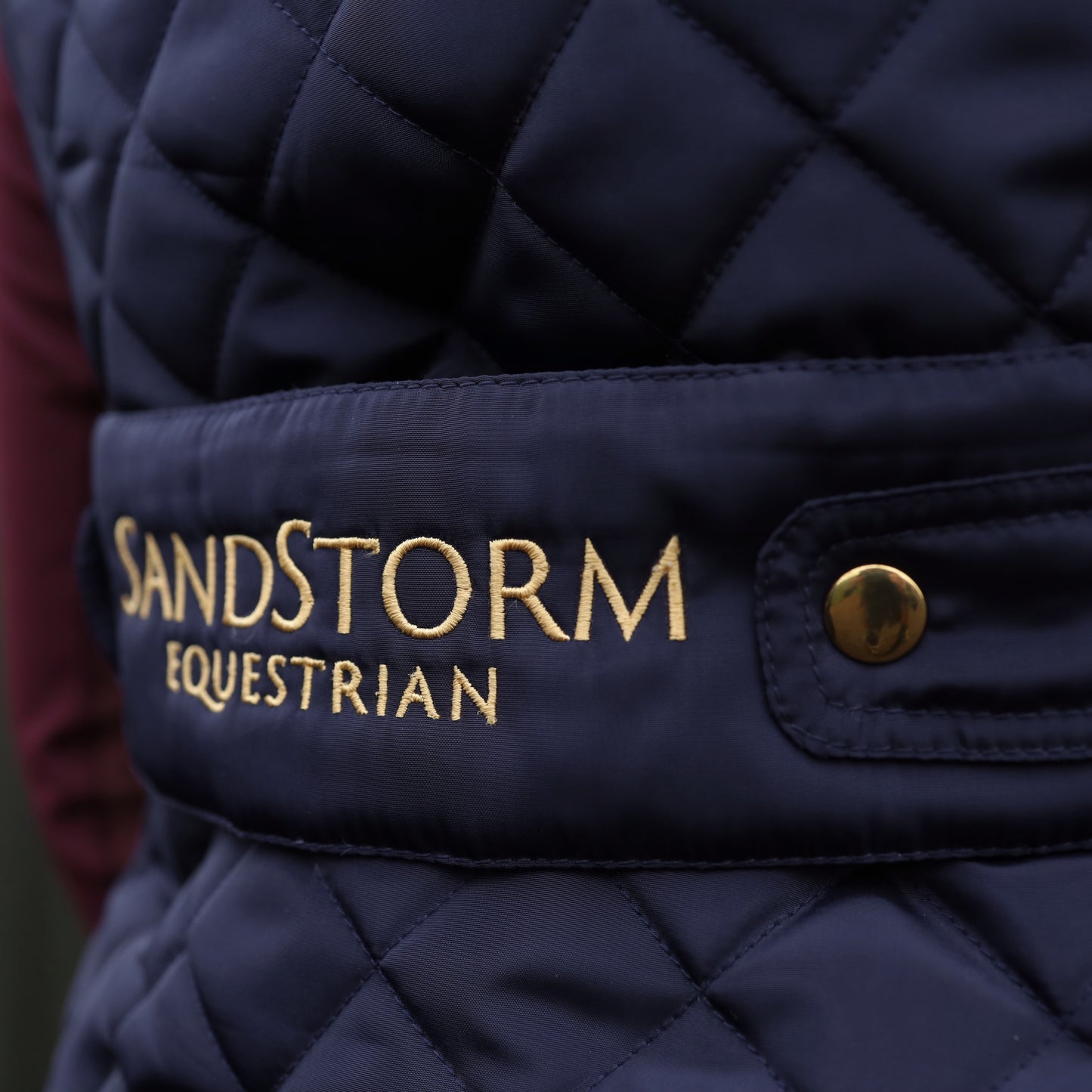 Sandstorm Equestrian Tailored Quilted Gilet - Navy
