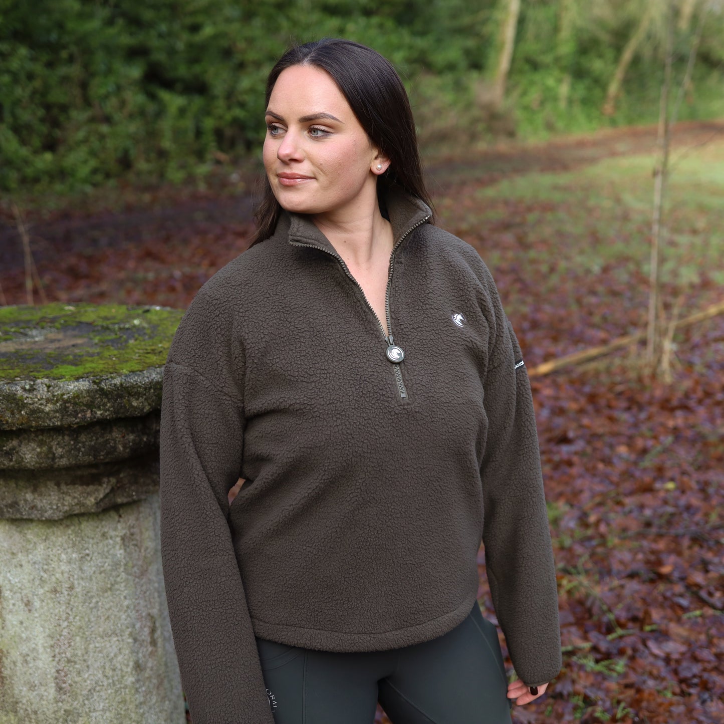 Sandstorm Equestrian - Teddy Half zip fleece - Olive