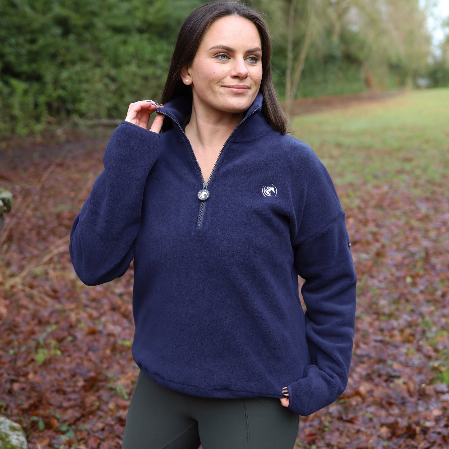 Sandstorm Equestrian - Luxe Half zip fleece - Navy