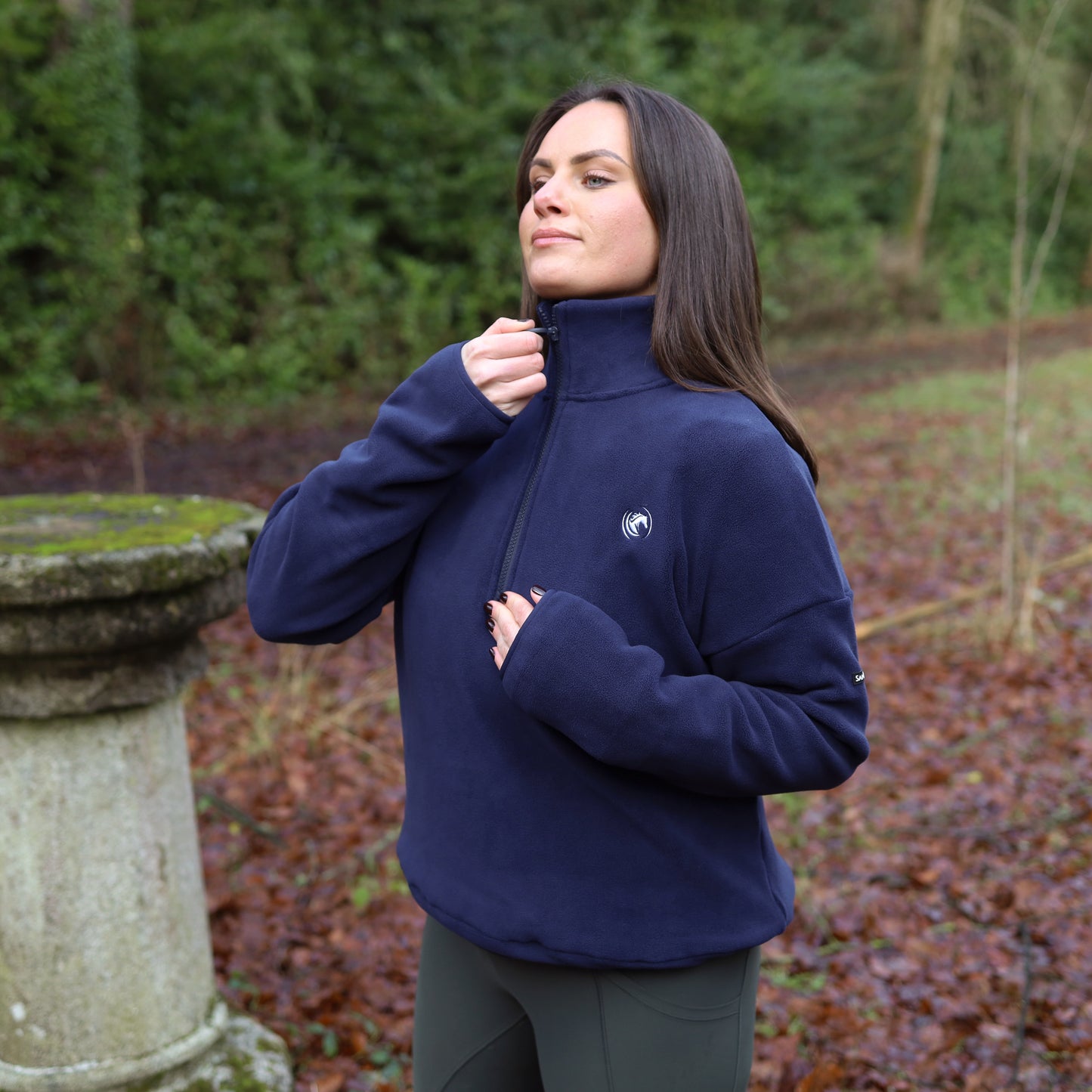 Sandstorm Equestrian - Luxe Half zip fleece - Navy