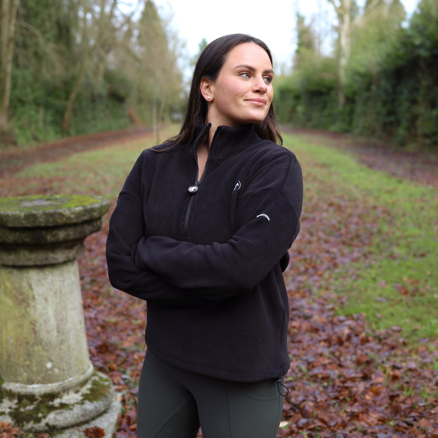 Sandstorm Equestrian - Luxe Half zip fleece - Black
