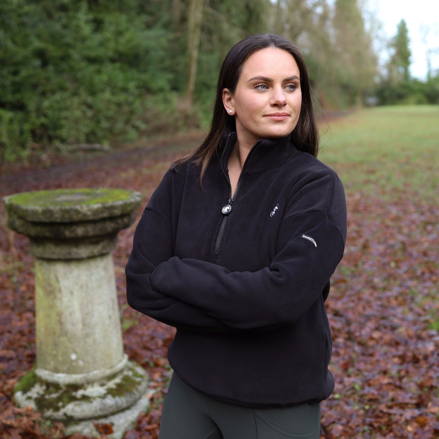 Sandstorm Equestrian - Luxe Half zip fleece - Black