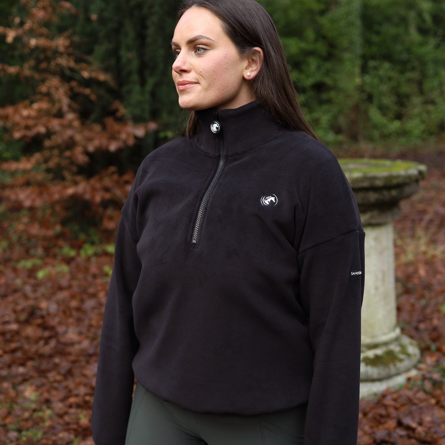 Sandstorm Equestrian - Luxe Half zip fleece - Black
