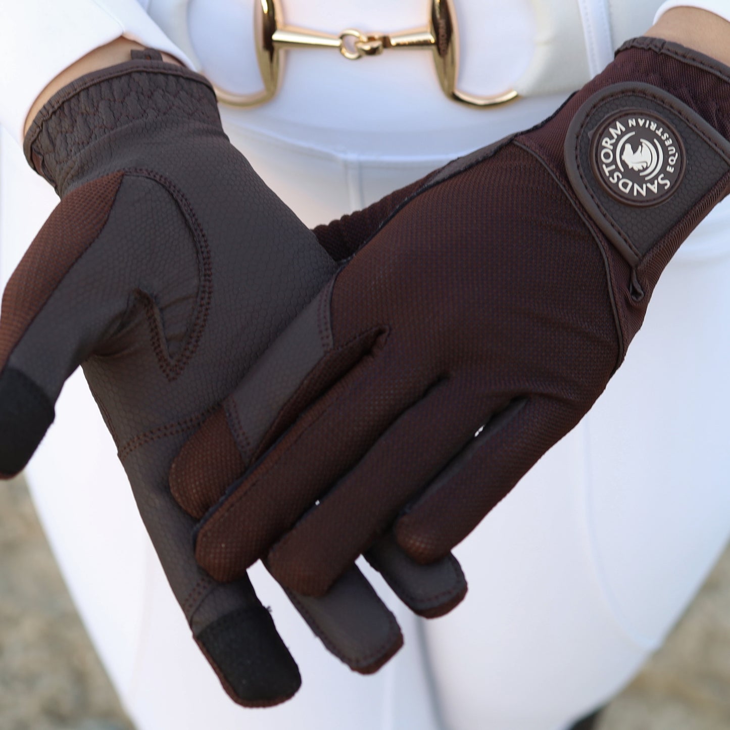 Sandstorm Equestrian Riding Gloves - Brown