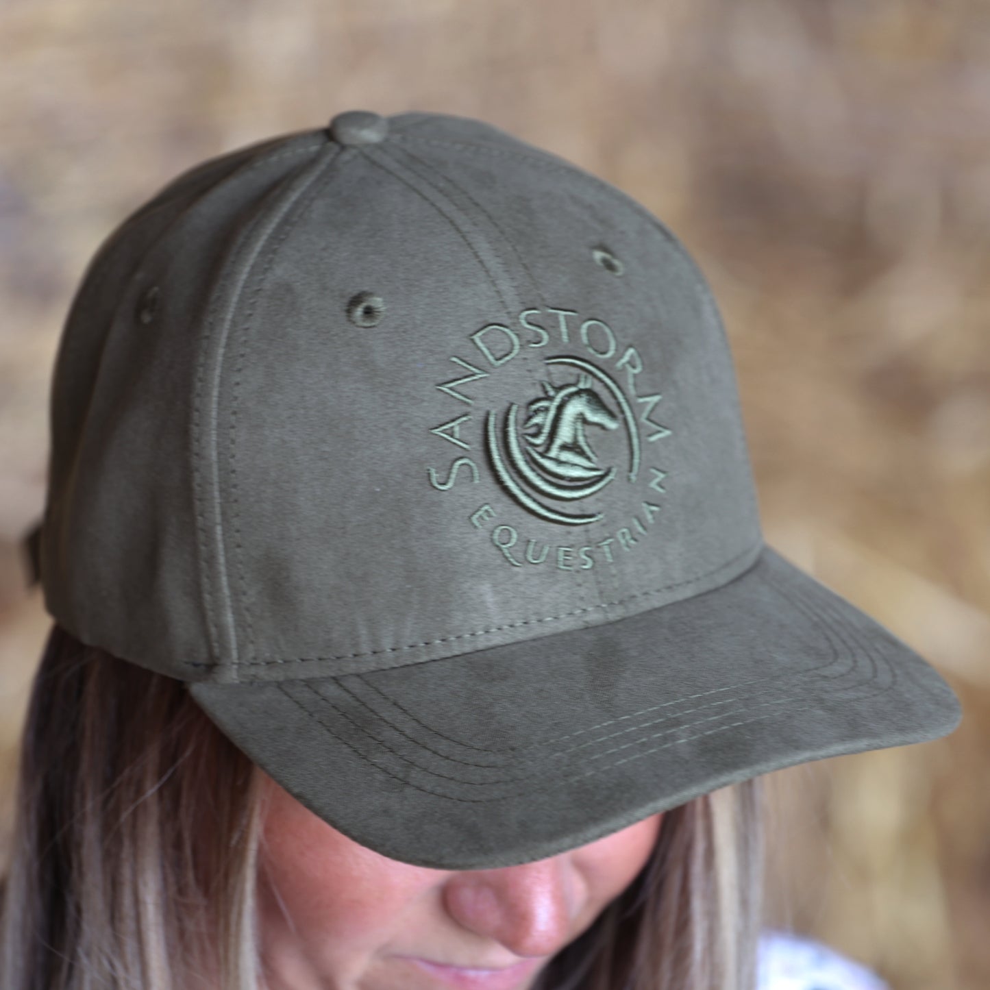 Sandstorm Suede Effect Cap - Green