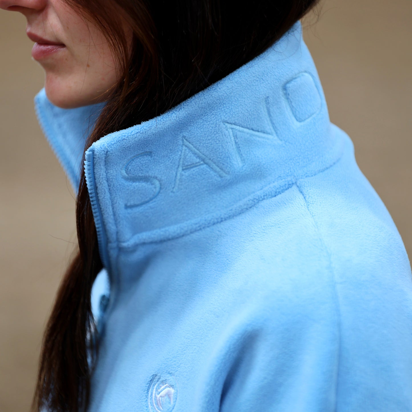 Sandstorm Equestrian - Luxe Half zip fleece - Endless Sky Blue