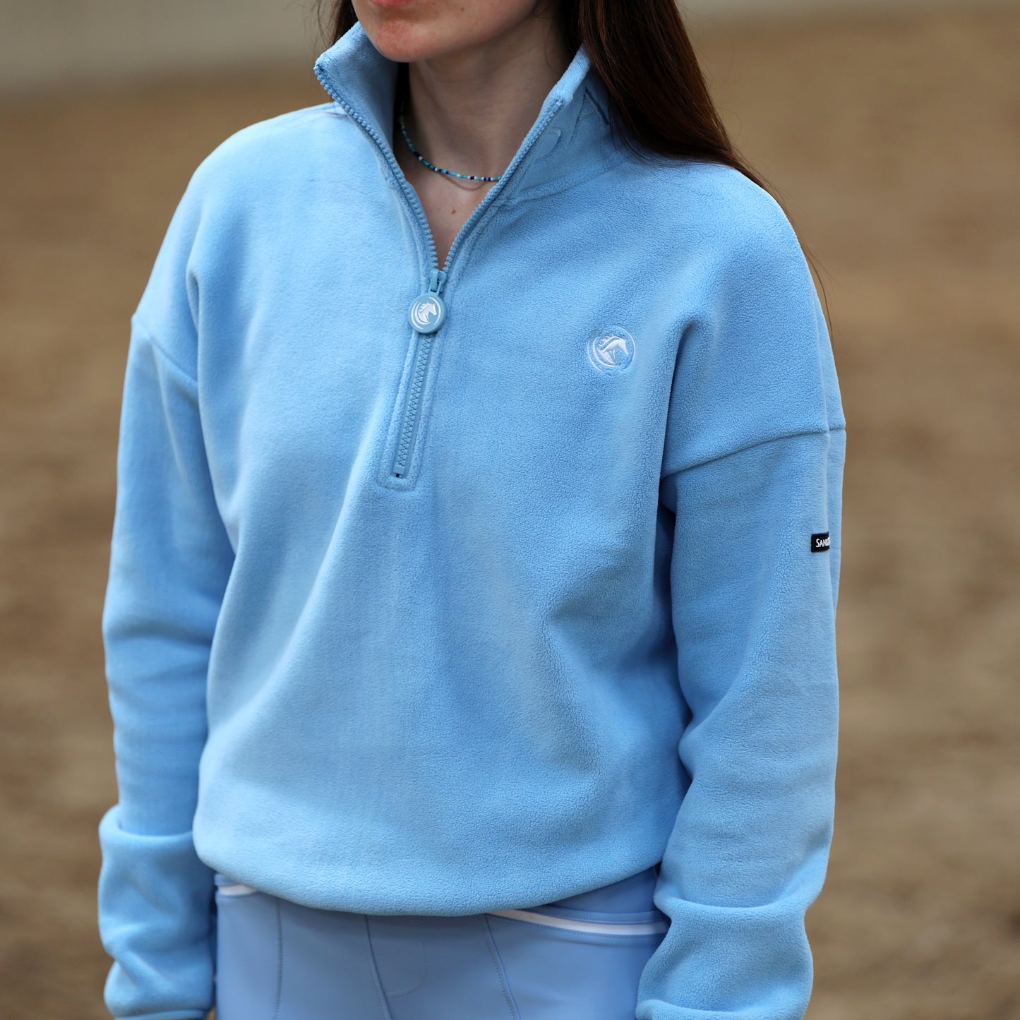 Sandstorm Equestrian - Luxe Half zip fleece - Endless Sky Blue