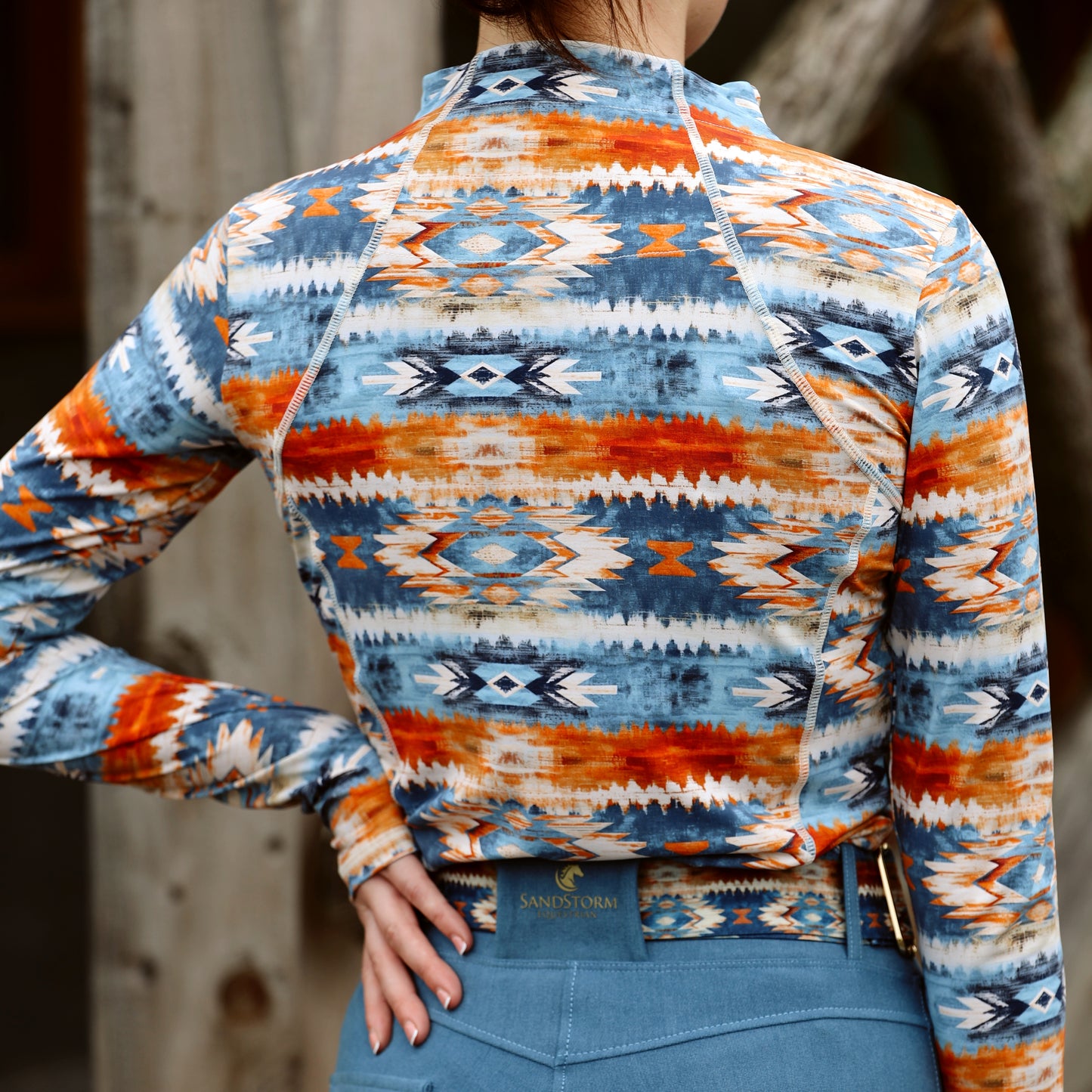 Sandstorm Equestrian - Performance Style Base Layer - Western Rodeo Print