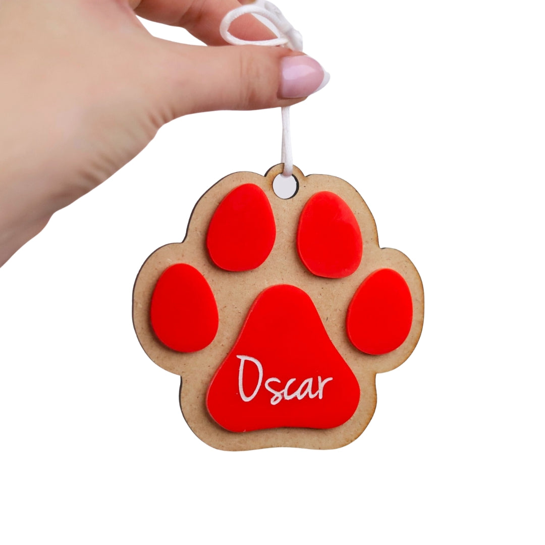Oh So Fetch - Paw Print Christmas Tree Decoration