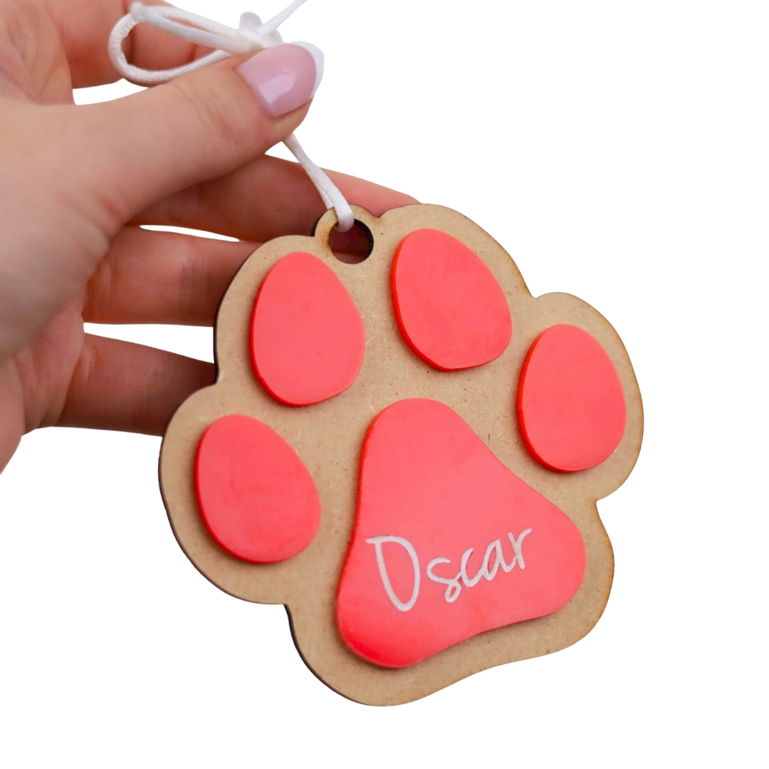 Oh So Fetch - Paw Print Christmas Tree Decoration