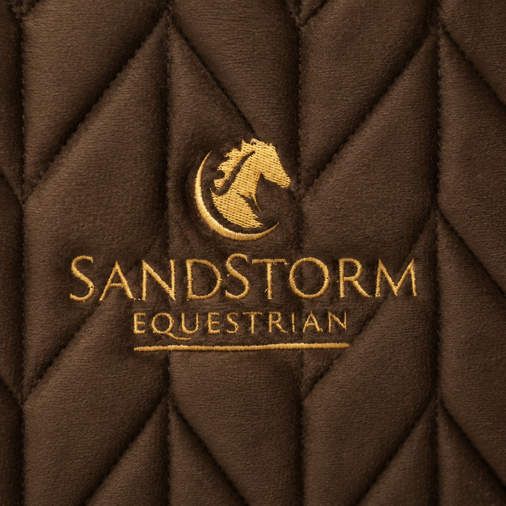 Sandstorm Equestrian- Velvet Tote Bag - Chocolate
