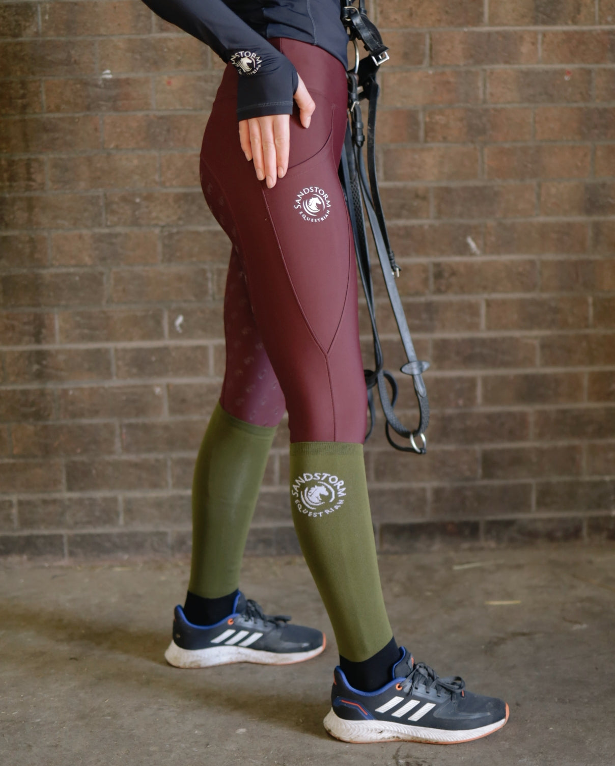 Sandstorm Equestrian - Everyday Comfort Riding Leggings - Burgundy