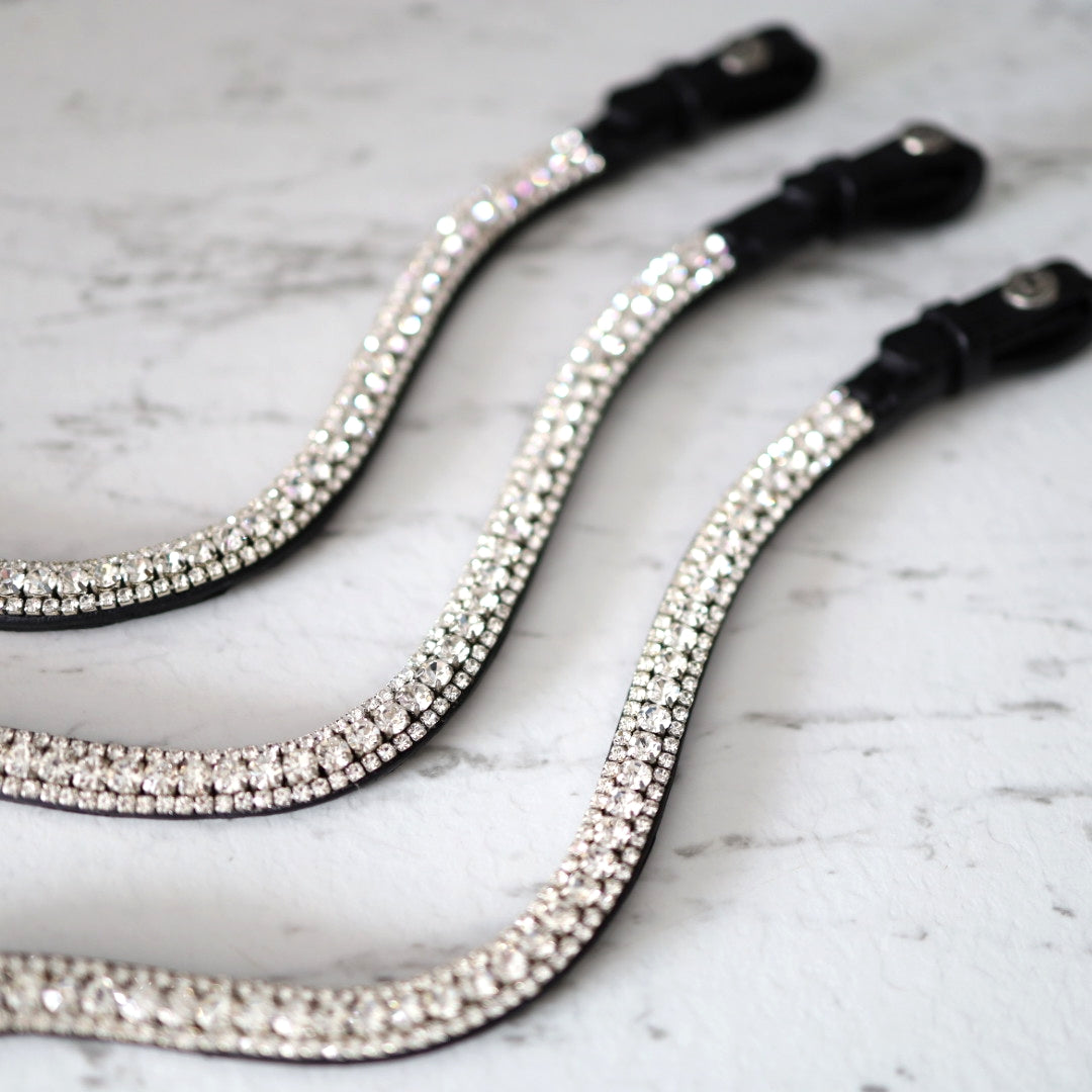 Sandstorm Equestrian - Brow Band - Silver/Clear Diamante
