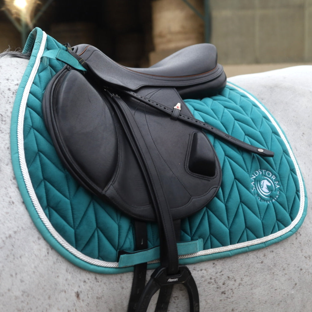Sandstorm Equestrian - Velvet Saddle Pad - Teal - *Limited edition*