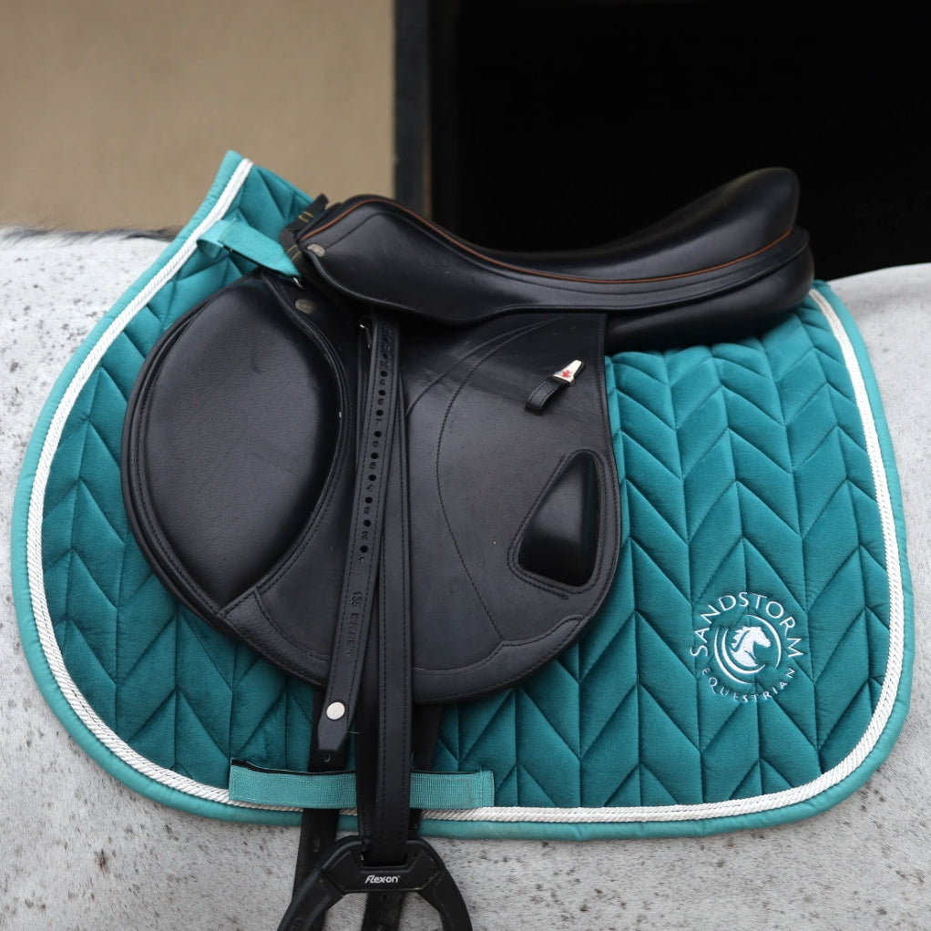 Sandstorm Equestrian - Velvet Saddle Pad - Teal - *Limited edition*