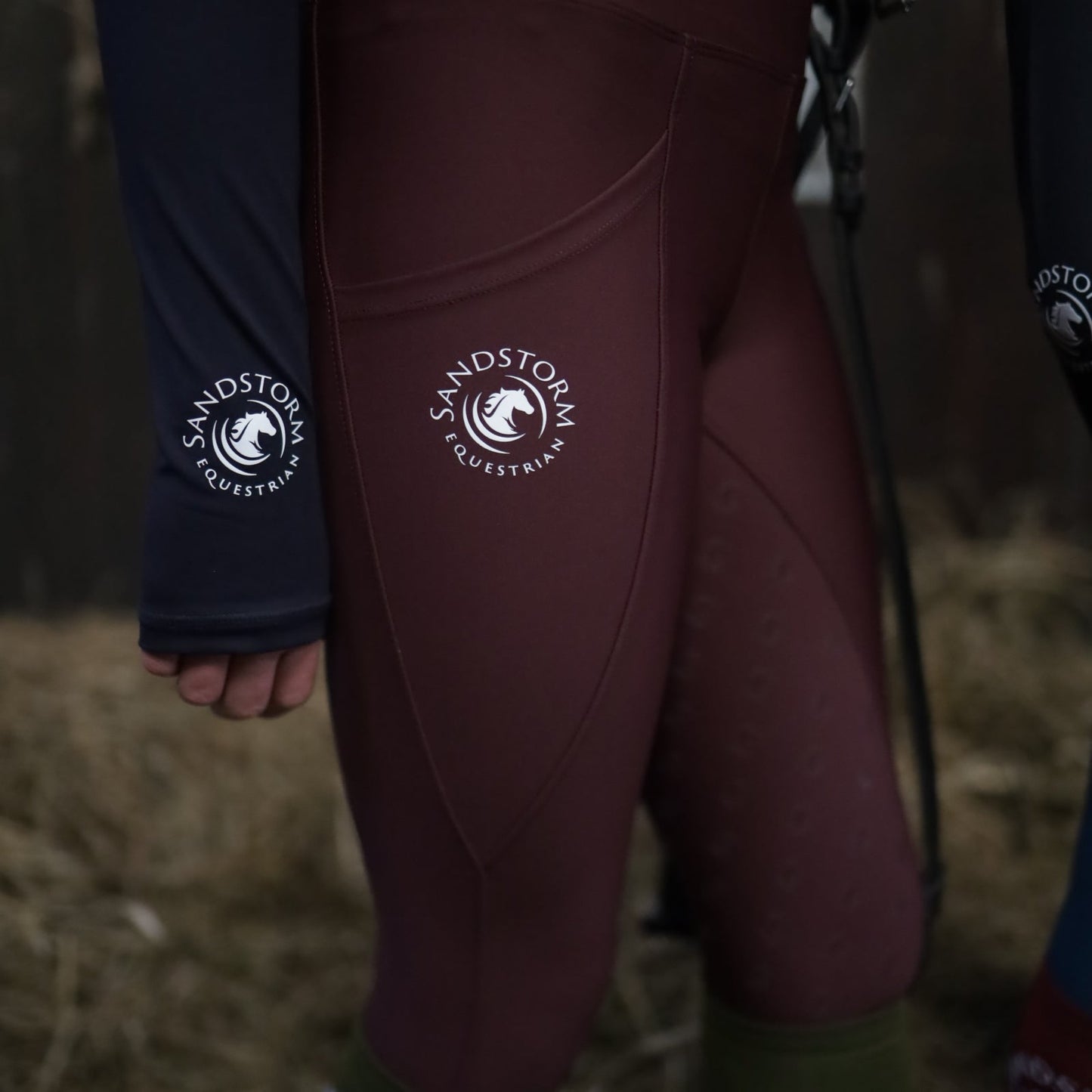 Sandstorm Equestrian - Everyday Comfort Riding Leggings - Burgundy
