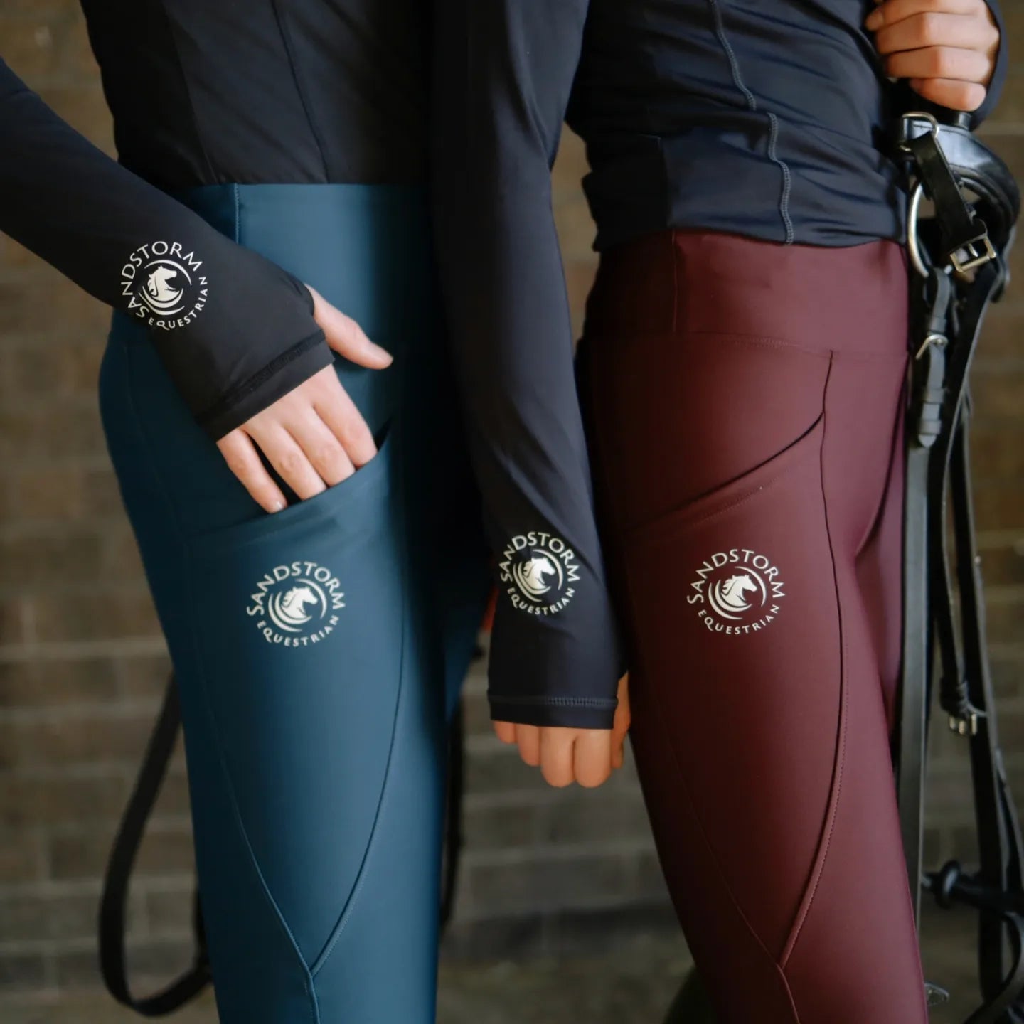 Sandstorm Equestrian - Everyday Comfort Riding Leggings - Burgundy