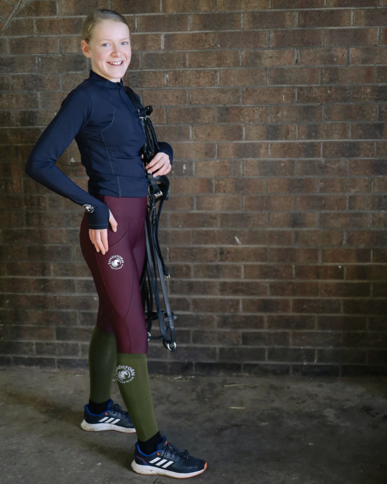 Sandstorm Equestrian - Everyday Comfort Riding Leggings - Burgundy