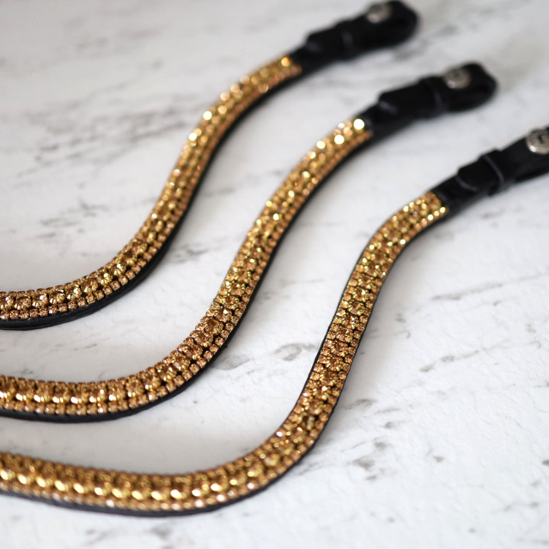 Sandstorm Equestrian - Brow Band - Gold Diamante