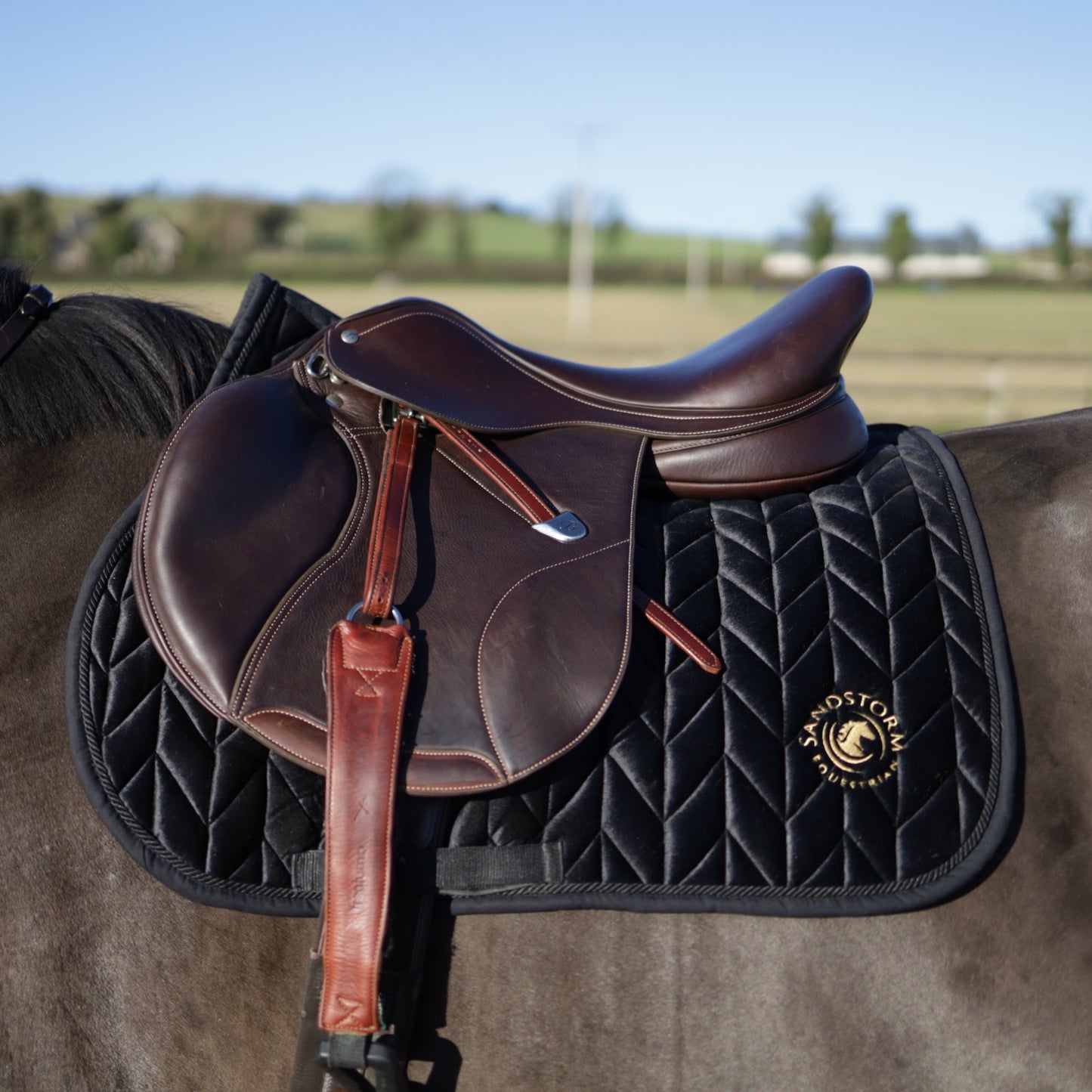 Sandstorm Equestrian - Velvet Saddle Pad - Black