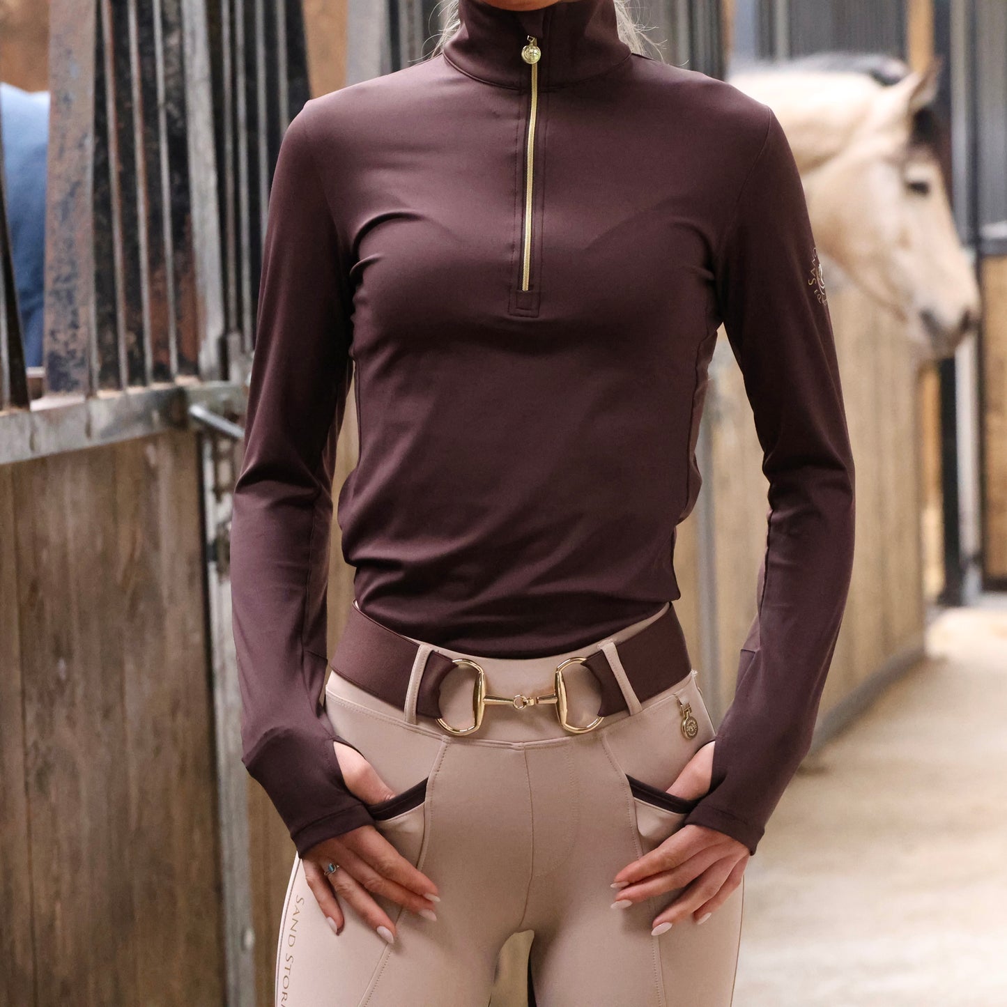 Sandstorm Equestrian - Performance Sport Base Layer - Chocolate