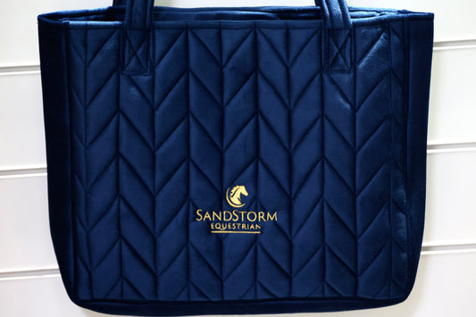Sandstorm Equestrian- Velvet Tote Bag - Royal Blue