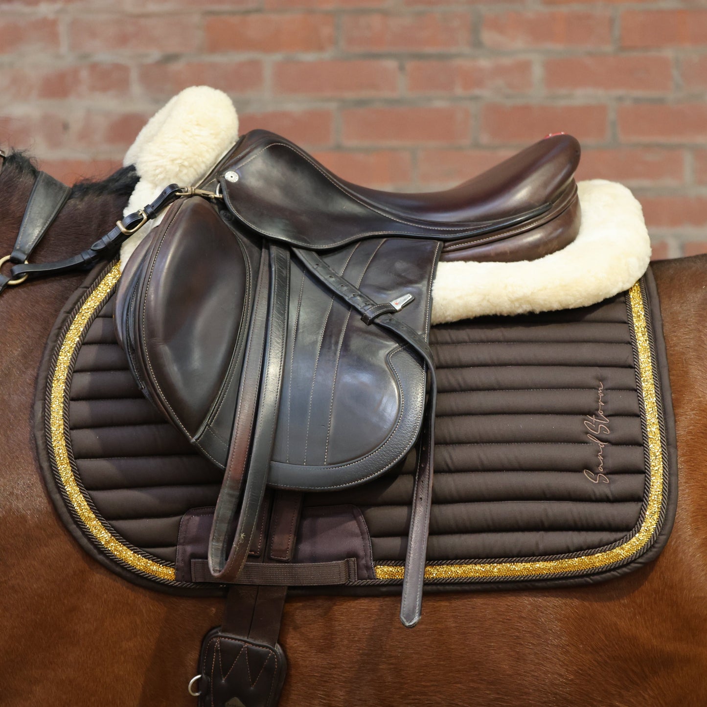 Sandstorm Equestrian - Saddle Pad - Chocolate Brown Sparkle