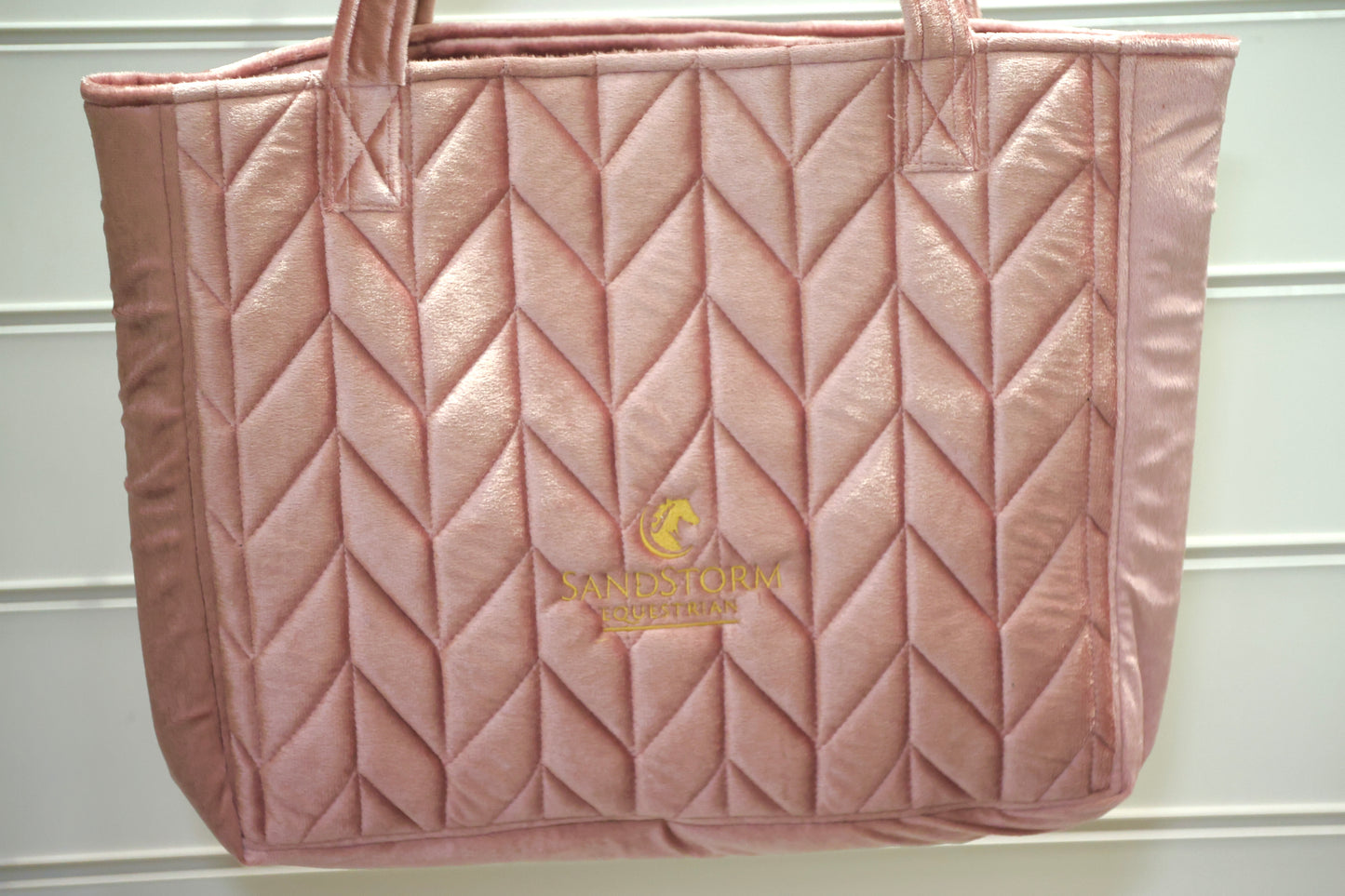 Sandstorm Equestrian- Velvet Tote Bag - Candy Pink