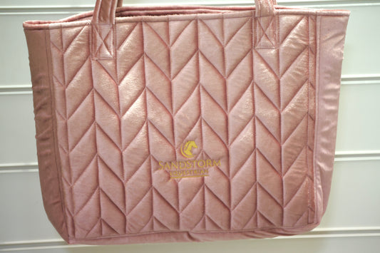 Sandstorm Equestrian- Velvet Tote Bag - Candy Pink