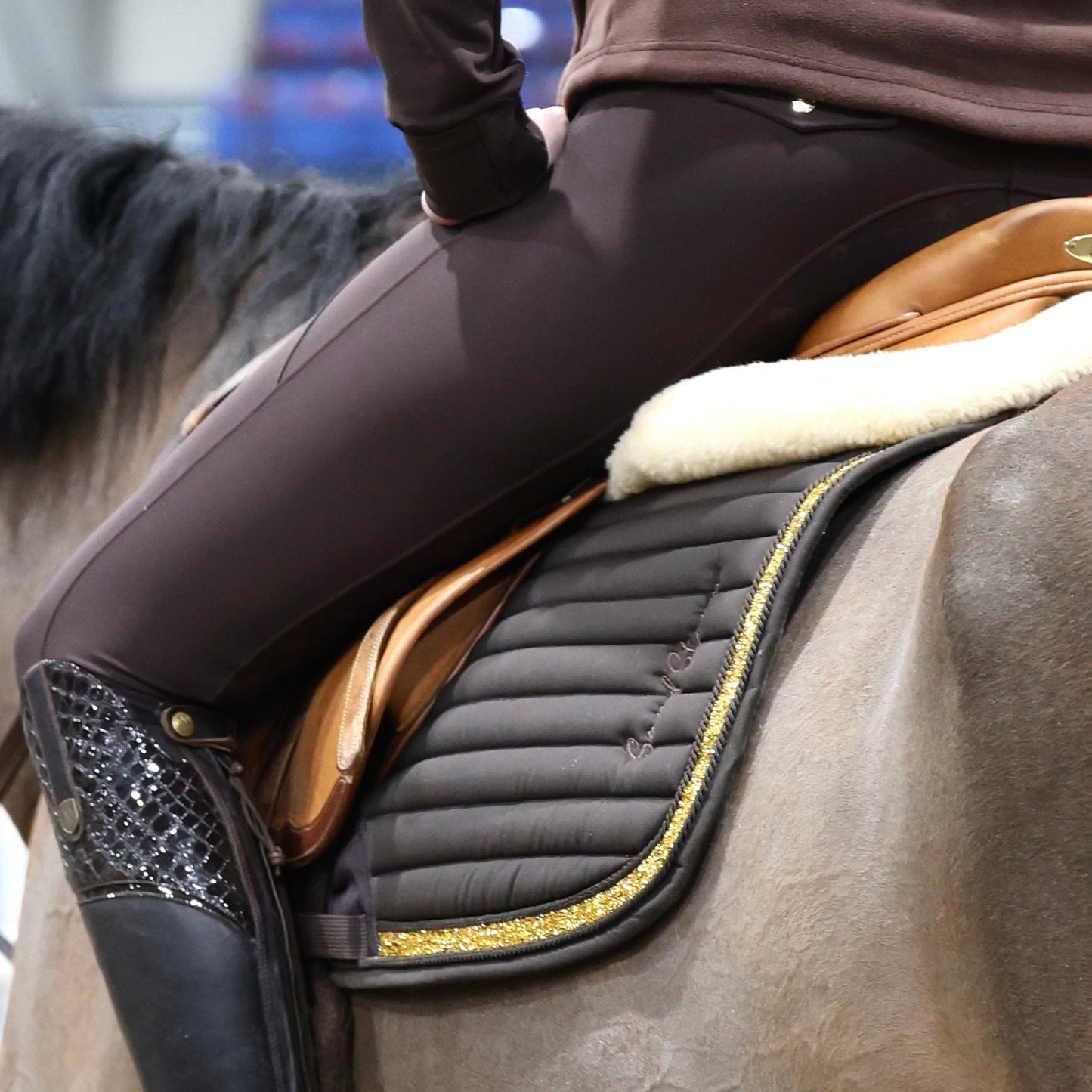 Sandstorm Equestrian - Saddle Pad - Chocolate Brown Sparkle